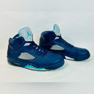 Nike Air Jordan 5 Retro Pre-Grape Midnight Navy Blue White 136027-405 size 11